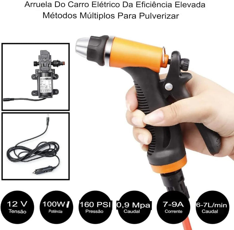 Bomba de Limpeza de Alta Pressão Portátil de 100W para Carros de 12V - Motorista Online Br