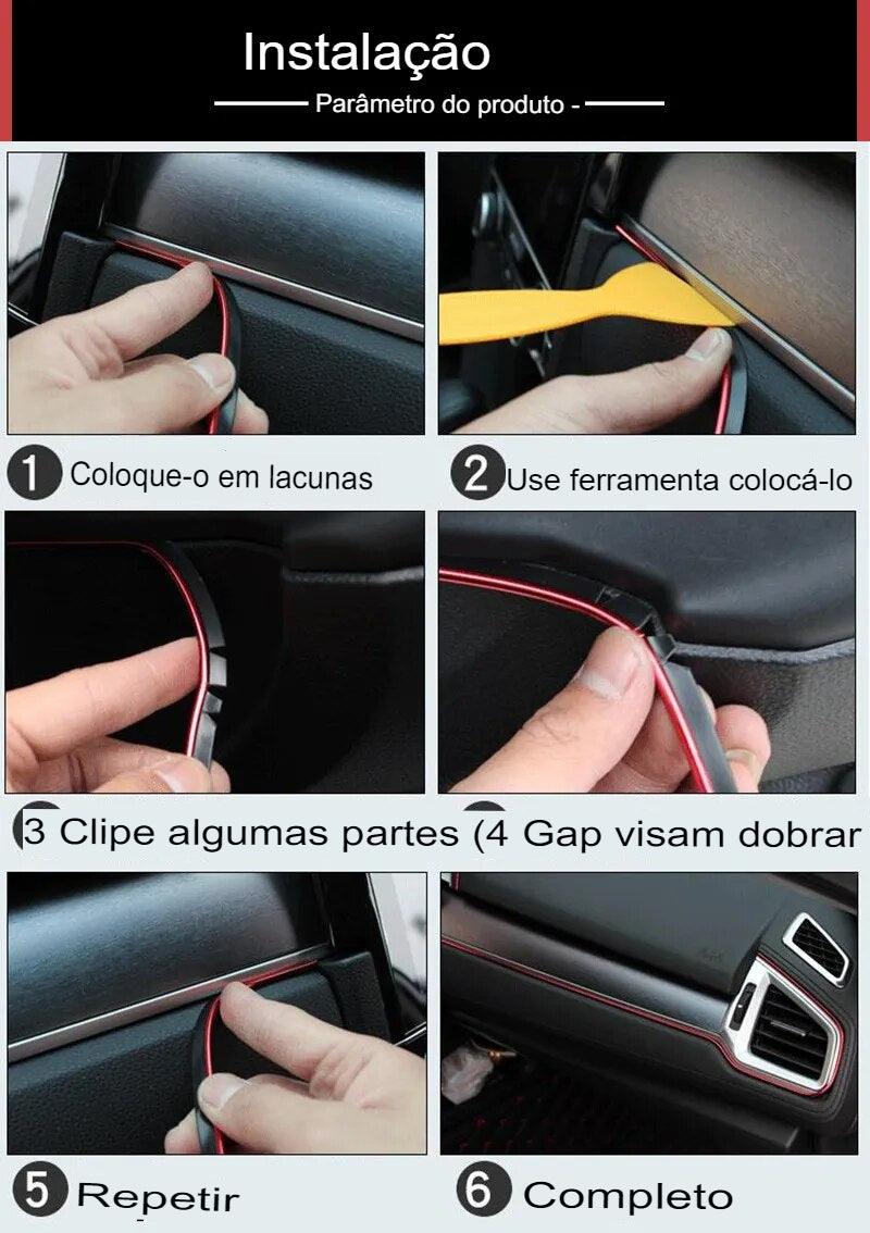 Faixa de Decoração para Interior de Carro 5m - Motorista Online Br