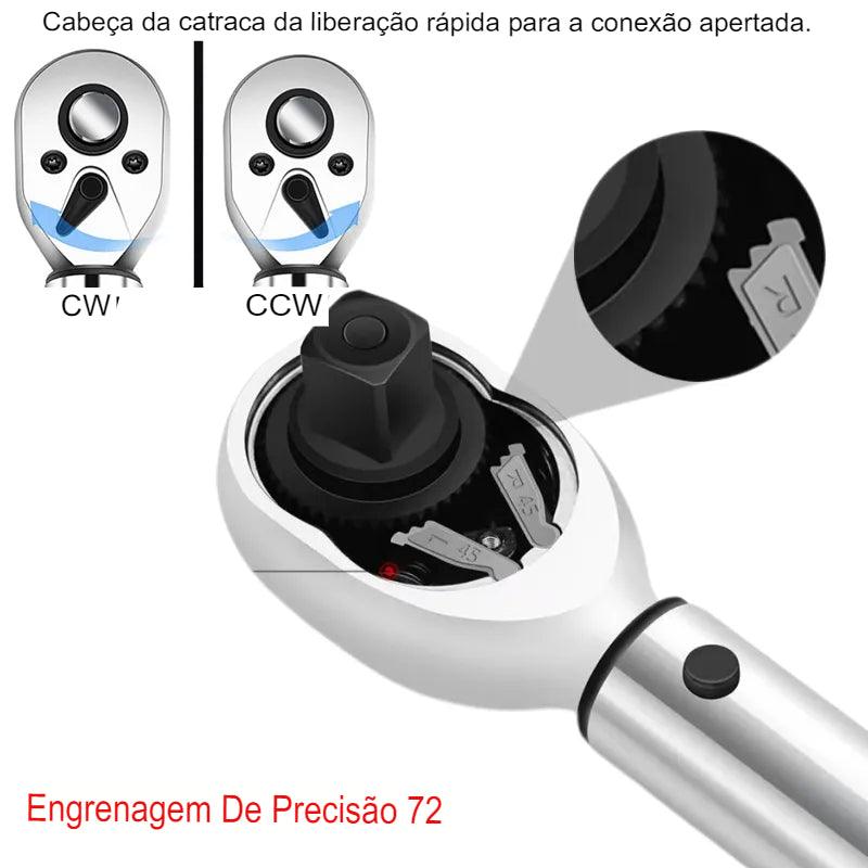 Kit de Chaves de Torque 15 Peças Compacto - Motorista Online Br