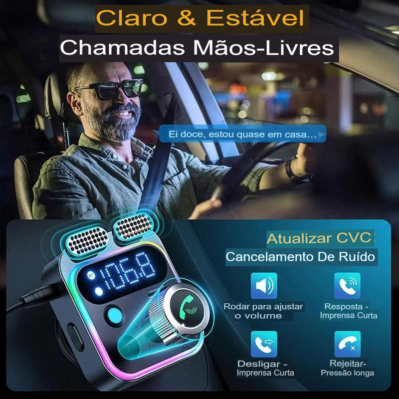 Transmissor FM Bluetooth para Carro