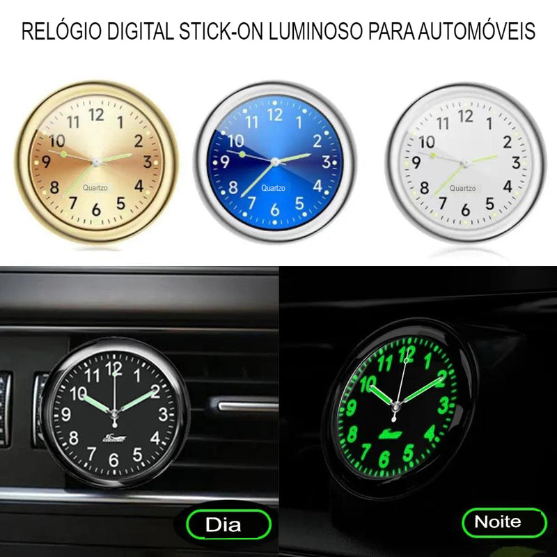 Mini Relógio para Carro - Relógio Quartz