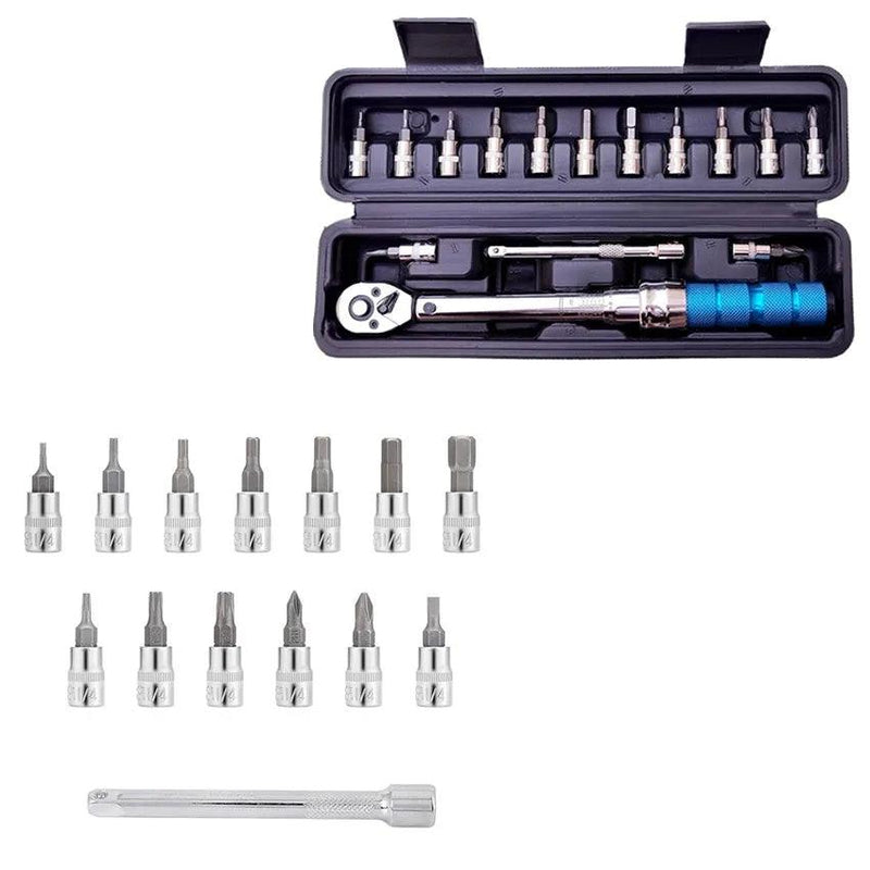 Kit de Chaves de Torque 15 Peças Compacto - Motorista Online Br