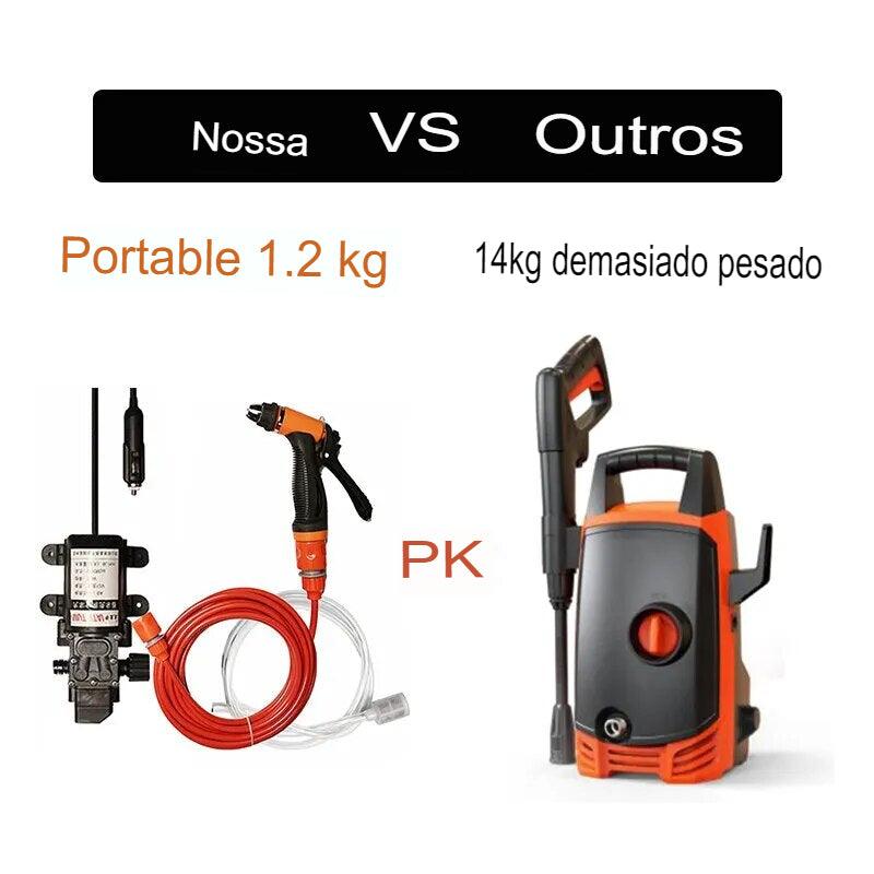 Bomba de Limpeza de Alta Pressão Portátil de 100W para Carros de 12V - Motorista Online Br